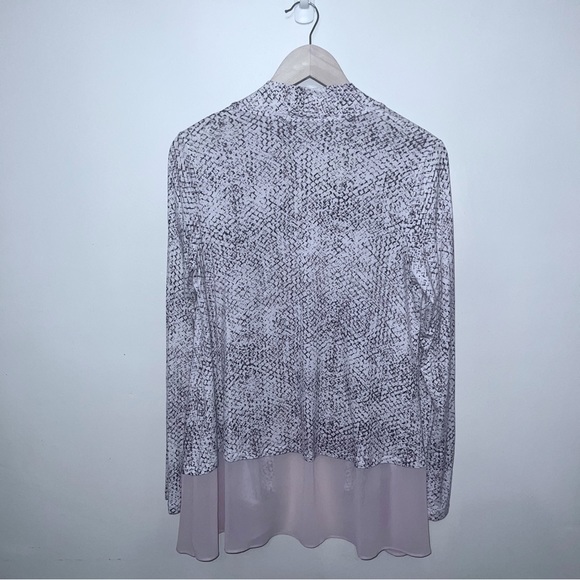 LOGO By Lori Goldstein Mixed Media Open Front Cardigan - Picture 5 of 5